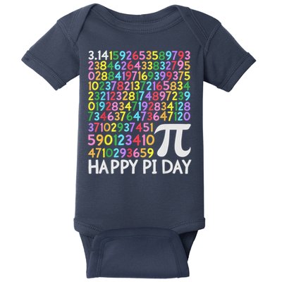 Happy Pi Day Retro Teacher Math Mathematics Student Baby Bodysuit