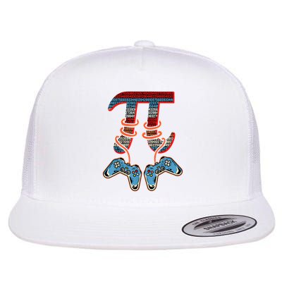 Happy Pi Day Video Game Controllers Math Teachers Boy Flat Bill Trucker Hat