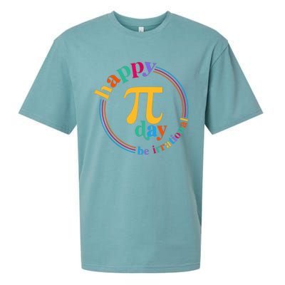 Happy Pi Day Be Irrational 3.14 Pi Day Funny Math Teacher Sueded Cloud Jersey T-Shirt