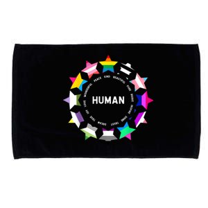 Human Pride Design Human LGBTQ Flag Microfiber Hand Towel