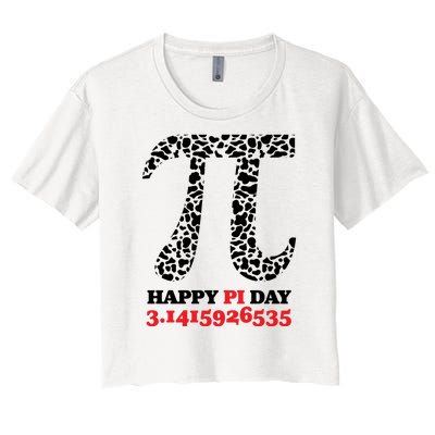 Happy Pi Day Retro Vintage Women's Crop Top Tee