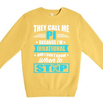 Happy Pi Day Mathematic Math Teacher Funny Quote Gift Great Gift Premium Crewneck Sweatshirt