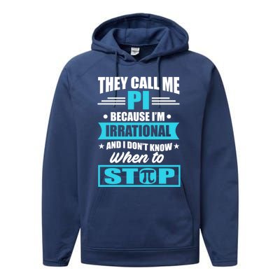 Happy Pi Day Mathematic Math Teacher Funny Quote Gift Great Gift Performance Fleece Hoodie