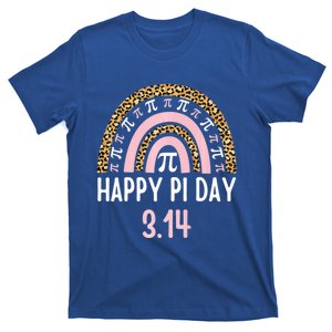 Happy Pi Day Mathematic Math Teacher Gift Leopard Rainbow Gift T-Shirt