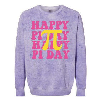 Happy Pi Day Vintage Colorblast Crewneck Sweatshirt