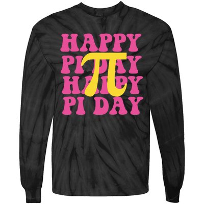 Happy Pi Day Vintage Tie-Dye Long Sleeve Shirt