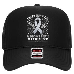 Hope Parkinson Disease Awareness High Crown Mesh Back Trucker Hat