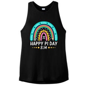 Happy Pi Day Mathematic Math Teacher Gift Rainbow Women Girl Ladies PosiCharge Tri-Blend Wicking Tank