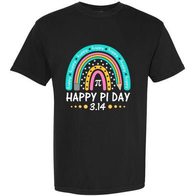 Happy Pi Day Mathematic Math Teacher Gift Rainbow Women Girl Garment-Dyed Heavyweight T-Shirt