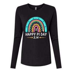 Happy Pi Day Mathematic Math Teacher Gift Rainbow Women Girl Womens Cotton Relaxed Long Sleeve T-Shirt