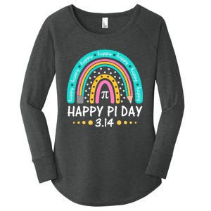 Happy Pi Day Mathematic Math Teacher Gift Rainbow Women Girl Women's Perfect Tri Tunic Long Sleeve Shirt