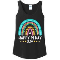 Happy Pi Day Mathematic Math Teacher Gift Rainbow Women Girl Ladies Essential Tank