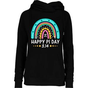 Happy Pi Day Mathematic Math Teacher Gift Rainbow Women Girl Womens Funnel Neck Pullover Hood