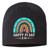 Happy Pi Day Mathematic Math Teacher Gift Rainbow Women Girl Sustainable Beanie