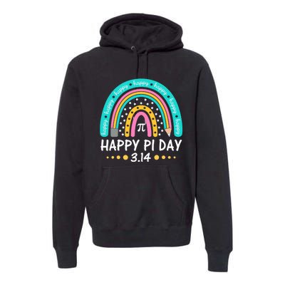 Happy Pi Day Mathematic Math Teacher Gift Rainbow Women Girl Premium Hoodie