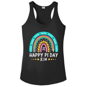 Happy Pi Day Mathematic Math Teacher Gift Rainbow Women Girl Ladies PosiCharge Competitor Racerback Tank