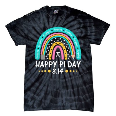 Happy Pi Day Mathematic Math Teacher Gift Rainbow Women Girl Tie-Dye T-Shirt