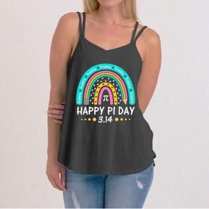 Happy Pi Day Mathematic Math Teacher Gift Rainbow Women Girl Women's Strappy Tank