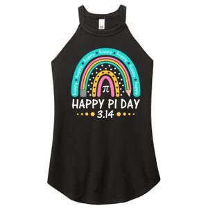 Happy Pi Day Mathematic Math Teacher Gift Rainbow Women Girl Women's Perfect Tri Rocker Tank