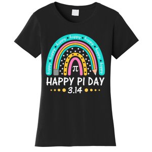 Happy Pi Day Mathematic Math Teacher Gift Rainbow Women Girl Women's T-Shirt