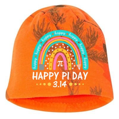 Happy Pi Day Mathematic Math Teacher Gift Rainbow Women Girl Kati - Camo Knit Beanie