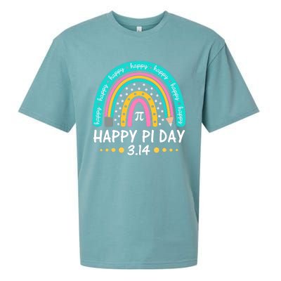 Happy Pi Day Mathematic Math Teacher Gift Rainbow Women Girl Sueded Cloud Jersey T-Shirt