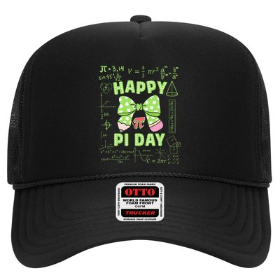 Happy Pi Day Funny Math Coach Teacher Pi Day Coquette Bow Trucker Hat
