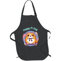 Happy Pi Day Cat Math Geek Funny Algebra Science Full-Length Apron With Pockets