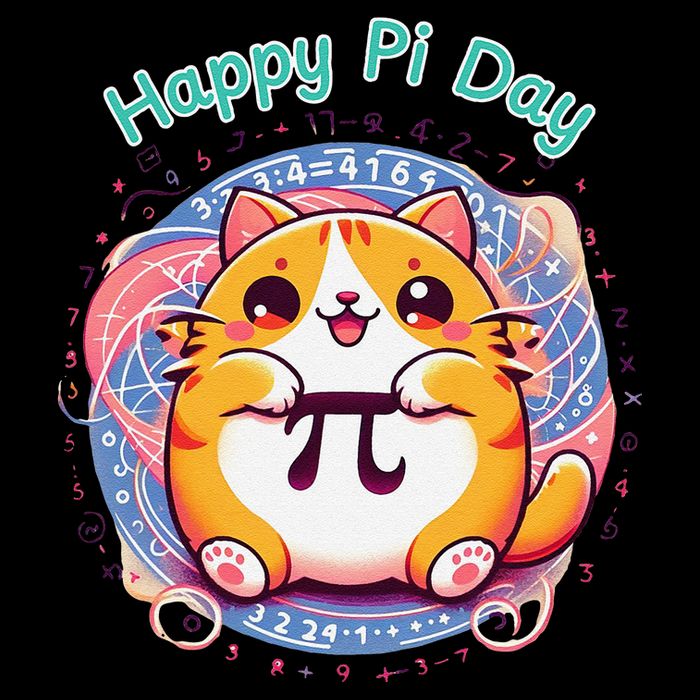 Happy Pi Day Cat Math Geek Funny Algebra Science 16 in Basic Backpack
