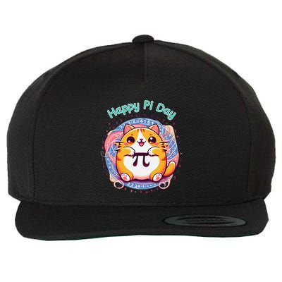 Happy Pi Day Cat Math Geek Funny Algebra Science Wool Snapback Cap