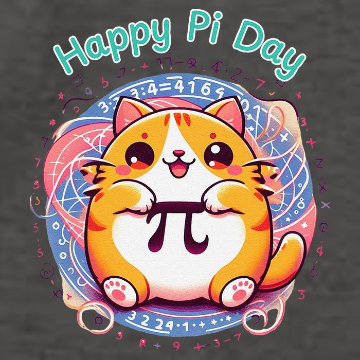 Happy Pi Day Cat Math Geek Funny Algebra Science Vector Backpack