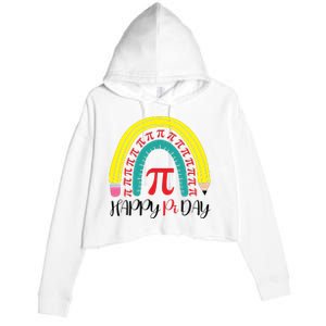 Happy Pi Day School Crop Fleece Hoodie