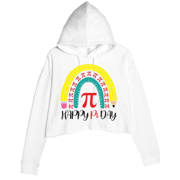 Happy Pi Day School Crop Fleece Hoodie