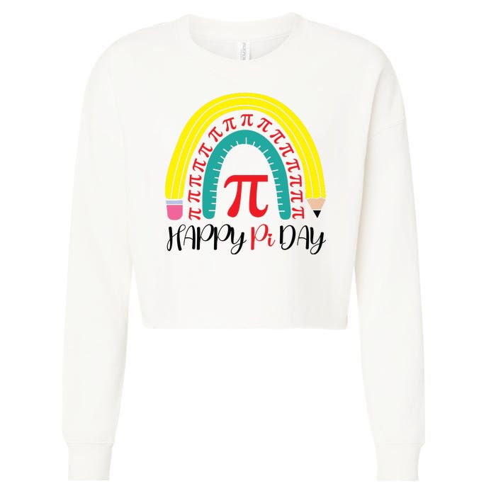 Happy Pi Day School Cropped Pullover Crew