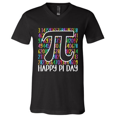 Happy Pi Day Math Teachers Student Professor Pi Day V-Neck T-Shirt