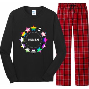 Human Pride Design Human LGBTQ Flag Long Sleeve Pajama Set