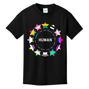 Human Pride Design Human LGBTQ Flag Kids T-Shirt