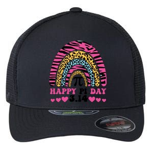 Happy PI Day Leopard Print Flexfit Unipanel Trucker Cap