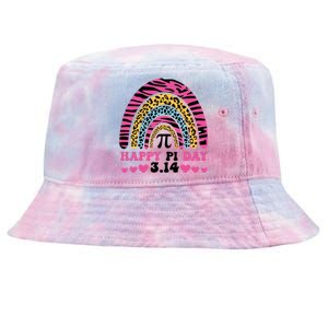 Happy PI Day Leopard Print Tie-Dyed Bucket Hat