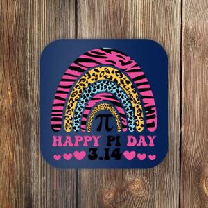 Happy PI Day Leopard Print Coaster