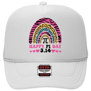 Happy PI Day Leopard Print High Crown Mesh Back Trucker Hat