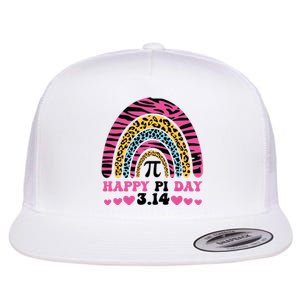 Happy PI Day Leopard Print Flat Bill Trucker Hat