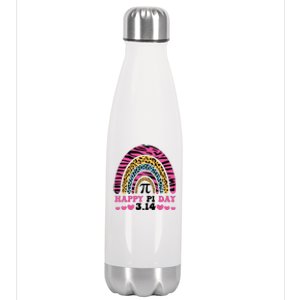 Happy PI Day Leopard Print Stainless Steel Insulated Water Bottle