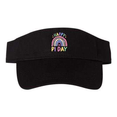 Happy Pi Day Rainbow 3.14 Pi Number Math Teacher Women  Valucap Bio-Washed Visor