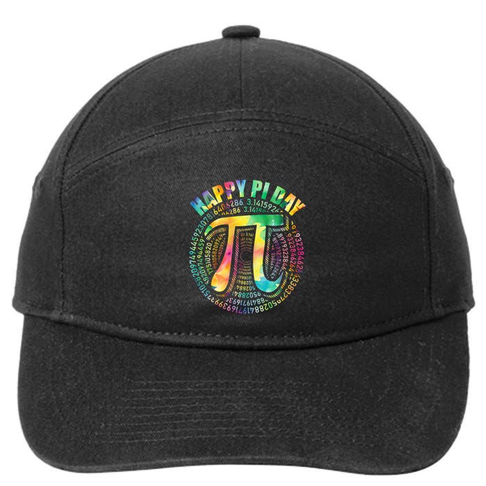 Happy Pi Day 3 14 Pi Number Symbol Math Science Tie Dye Gift 7-Panel Snapback Hat