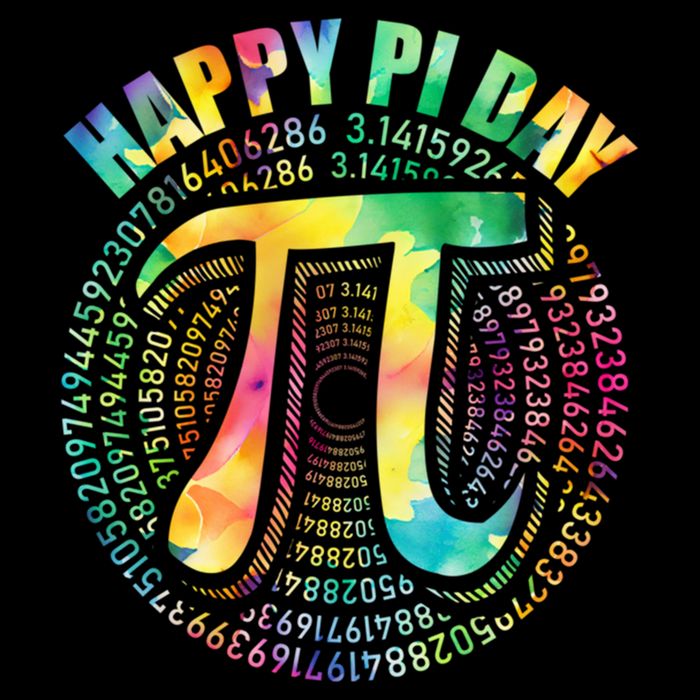 Happy Pi Day 3 14 Pi Number Symbol Math Science Tie Dye Gift 7-Panel Snapback Hat