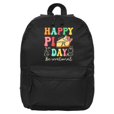 Happy Pi Day Funny Math Coach Teacher Pi Day Coquette Bow 16 in Basic Backpack