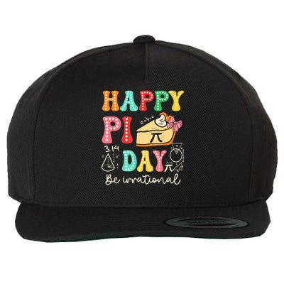 Happy Pi Day Funny Math Coach Teacher Pi Day Coquette Bow Wool Snapback Cap