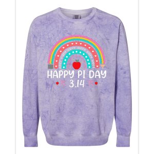 Happy Pi Day Mathematics Math Teacher Rainbow Colorblast Crewneck Sweatshirt