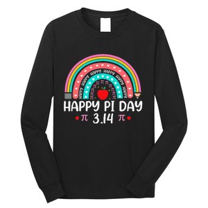 Happy Pi Day Mathematics Math Teacher Rainbow Long Sleeve Shirt